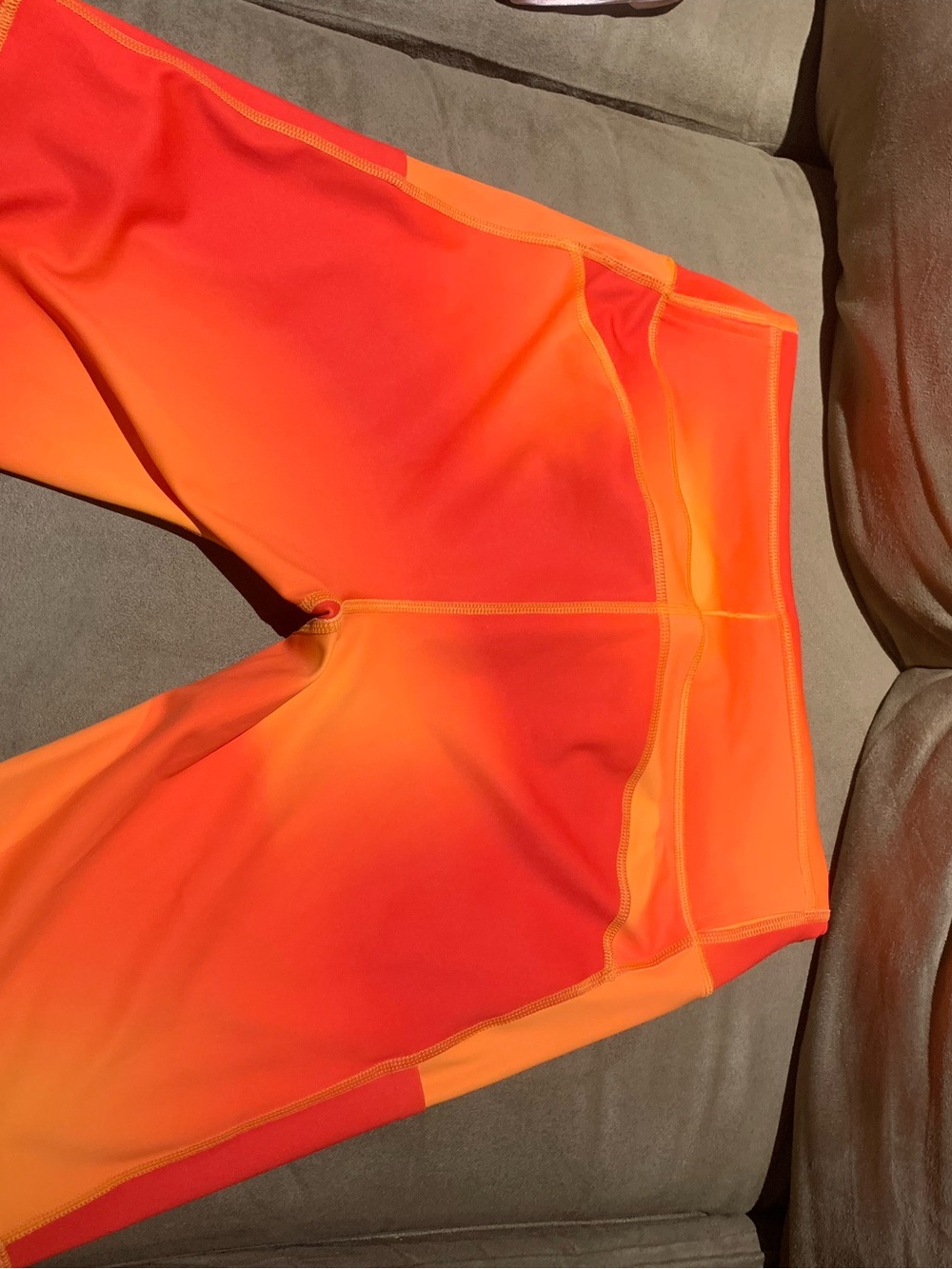 Sprints Gradient Orange-Red Women's Bike Shorts - Picture 5 of 6